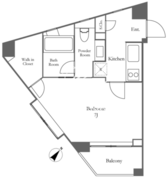 KDXレジデンス麻布仙台坂 203 間取り図 ?>