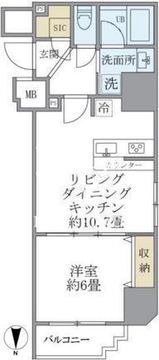 フェリーチェ錦糸町 304 間取り図