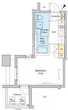 プラウドフラット月島アベニュー 710 間取り図