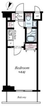 リアレスト池袋 206 間取り図