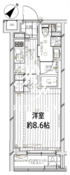 レガリス文京大塚 204 間取り図