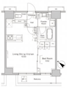 プラウドフラット渋谷富ヶ谷 513 間取り図