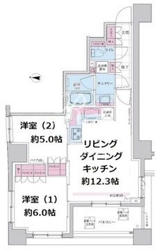 ステラメゾン三軒茶屋 502 間取り図