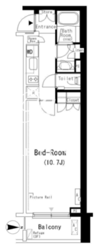 フロンティアレジデンス南麻布 210 間取り図