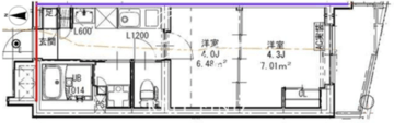 ルネサンスコート蒲田リバーテラス 503 間取り図