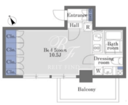 ドゥーエ日本橋 204 間取り図
