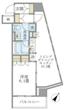 ブリリア銀座id 805 間取り図