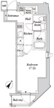 クレセント虎ノ門新橋 1101 間取り図