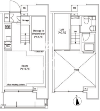 カスタリア中延 1203 間取り図