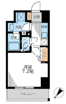 ザ・パーククロス門前仲町 602 間取り図