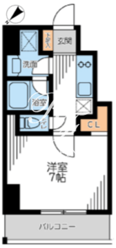 ザ・パーククロス門前仲町 703 間取り図