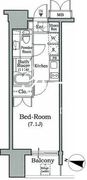 レジディア文京本駒込 803 間取り図