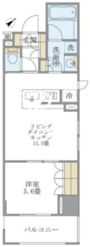 ラドゥセール浅草橋 605 間取り図