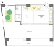 プライムメゾン早稲田通り 1101 間取り図