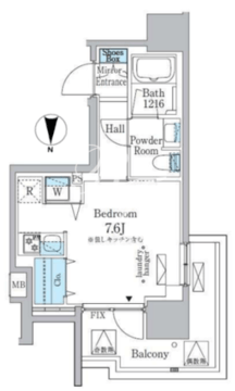 ミリアレジデンス新宿御苑 901 間取り図