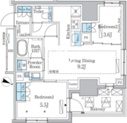 ラテスト白金台 1005 間取り図
