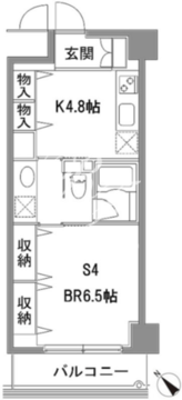 カスタリア中目黒 407 間取り図