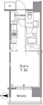 パークアクシス亀戸中央公園 803 間取り図