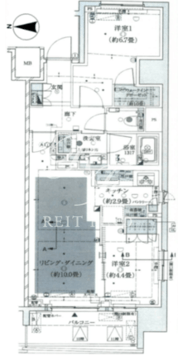 ザ・パークハウスアーバンス渋谷 1107 間取り図