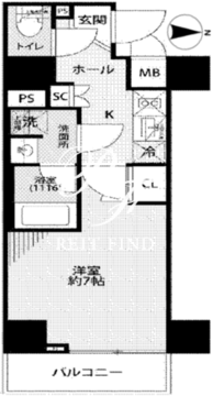 プレール・ドゥーク住吉4 903 間取り図