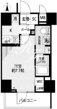 プレール・ドゥーク住吉4 405 間取り図