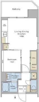 ブリリアイスト浅草橋 1101 間取り図