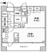 ガリシア森下5 1101 間取り図