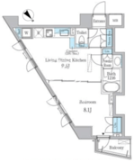 オーキッドレジデンス六本木 802 間取り図