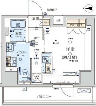 ジェノヴィア東日本橋駅前グリーンヴェール 805 間取り図