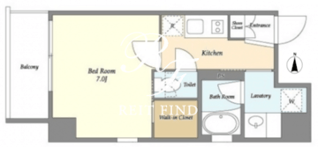 バウスフラッツ住吉 601 間取り図