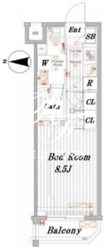 メイクスデザイン住吉アジールコート 506 間取り図