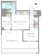 ブリリアイスト両国 1302 間取り図