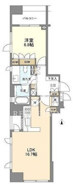 ラサンテ麻布十番 1602 間取り図
