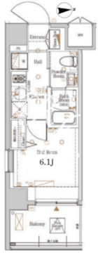 ログ戸越パークサイド 201 間取り図