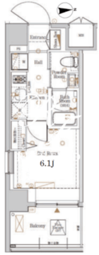 ログ戸越パークサイド 301 間取り図