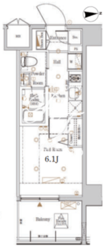 ログ戸越パークサイド 302 間取り図