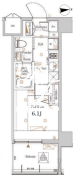 ログ戸越パークサイド 502 間取り図