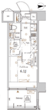 ログ戸越パークサイド 602 間取り図