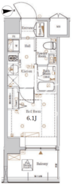 ログ戸越パークサイド 203 間取り図