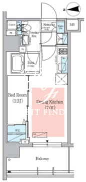 アーバネックス小石川春日 801 間取り図