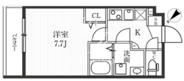 新宿夏目坂コート 104 間取り図