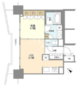 ラサンテ五反田 1402 間取り図