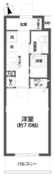 エルスタンザ浅草 402 間取り図