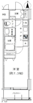 ライジングプレイス亀戸 1503 間取り図