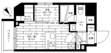 ステージファースト上野松が谷アジールコート 402 間取り図