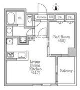 レジディア南品川 216 間取り図