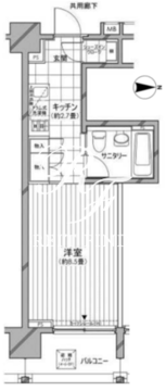 カスタリア麻布十番七面坂 504 間取り図