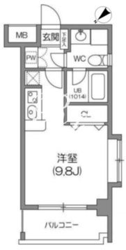 ルクレ森下レジデンス 406 間取り図