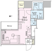 ロイジェントパークス四ツ谷 403 間取り図