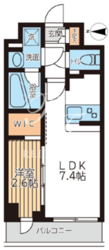 アジールコート西馬込2 102 間取り図